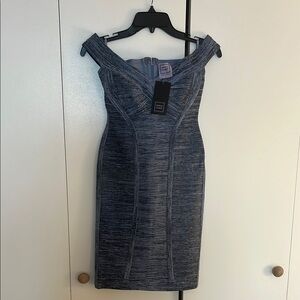 Elegant Off-Shoulder Gray Dress